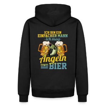 front 46841602773169572 - Männer Premium Bio Hoodie - Schwarz - Hinten - Nico (187cm)