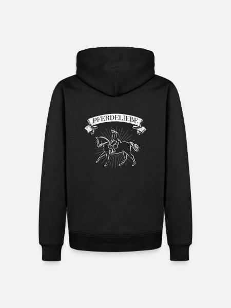 RIDEROUTLINEPRFERDELIEBE - Men’s Premium Organic Hoodie - black