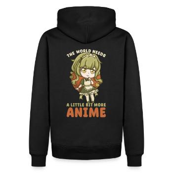 This Is My Anime Watching Shirt I Kawaii Otaku - Männer Premium Bio Hoodie - Schwarz - Hinten - Nico (187cm)