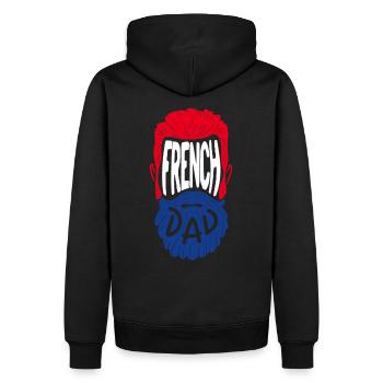 French Dad - Männer Premium Bio Hoodie - Schwarz - Hinten - Nico (187cm)