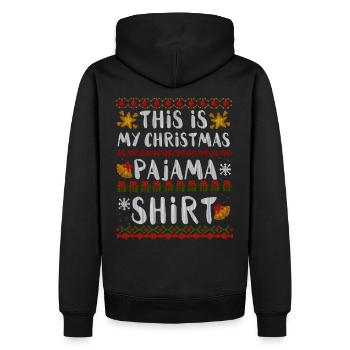 Noël 2 Chemise de pyjama de Noël - Sweat à capuche Premium bio Homme - noir - Dos - Nico (187cm)