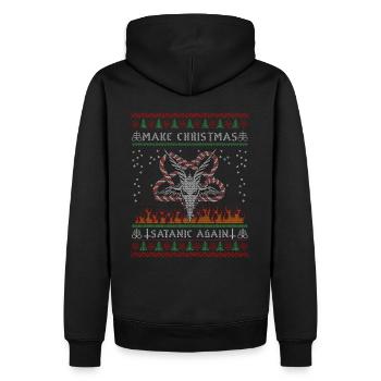 I Pentagramme du diable satanique - Sweat à capuche Premium bio Homme - noir - Dos - Nico (187cm)