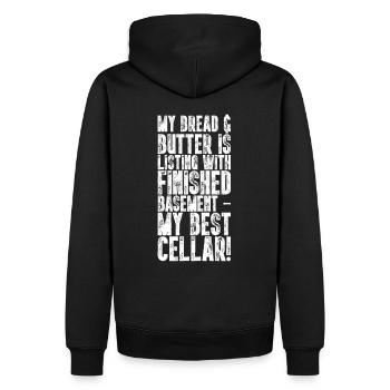 82721608540445495 avant - Sweat à capuche Premium bio Homme - noir - Dos - Nico (187cm)