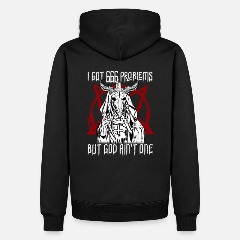 front 50901603212761977 - Männer Premium Bio Hoodie - Schwarz