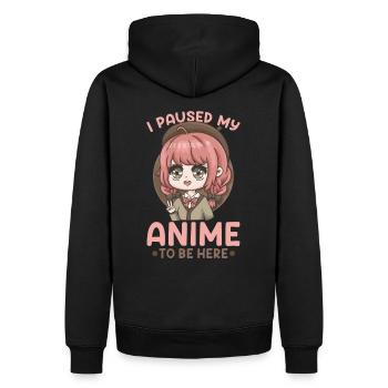 68791669390606425 avant - Sweat à capuche Premium bio Homme - noir - Dos - Nico (187cm)