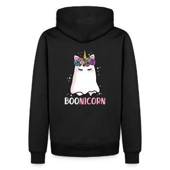 Halloween Boonicorn Licorne Ghost Girls Cadeau - Sweat à capuche Premium bio Homme - noir - Dos - Nico (187cm)