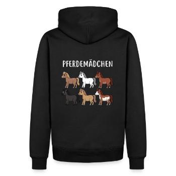 Fille de cheval I équitation Haflinger Horse Farm - Sweat à capuche Premium bio Homme - noir - Dos - Nico (187cm)