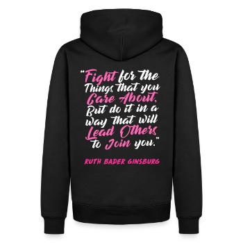 Woman Rights 7 - Männer Premium Bio Hoodie - Schwarz - Hinten - Nico (187cm)