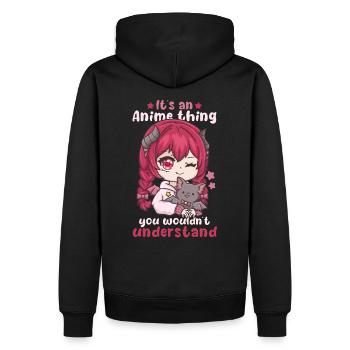 It's An Anime Thing You Wouldn't Understand - Men’s Premium Organic Hoodie - black - Back - Nico (187cm)