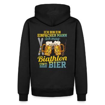 front 52371602853505233 - Männer Premium Bio Hoodie - Schwarz - Hinten - Nico (187cm)