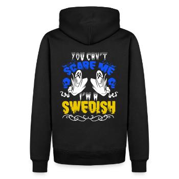 Scare Swedish - Männer Premium Bio Hoodie - Schwarz - Hinten - Nico (187cm)