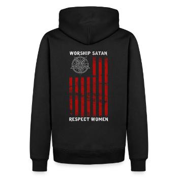 front 69101603191548027 - Männer Premium Bio Hoodie - Schwarz - Hinten - Nico (187cm)