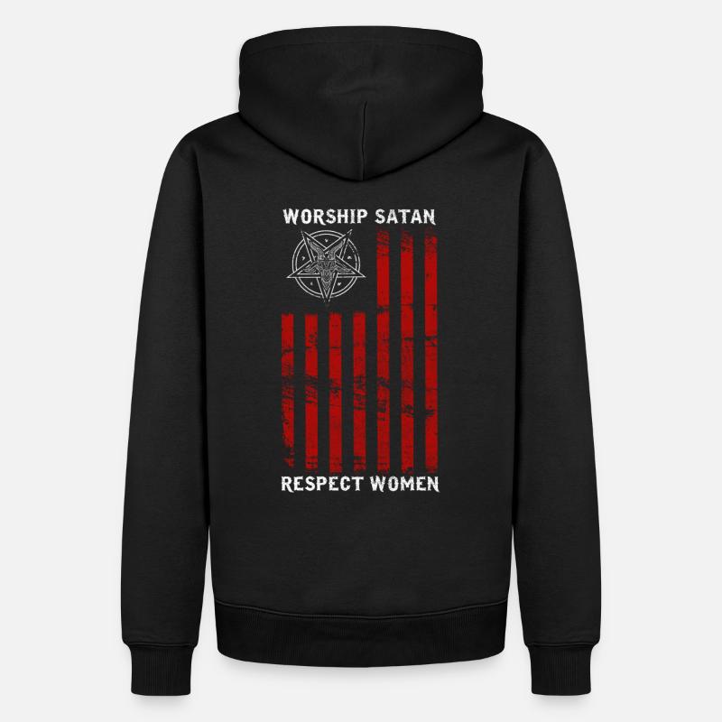 front 69101603191548027 - Männer Premium Bio Hoodie - Schwarz