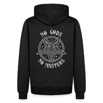 front 89571603213231623 - Männer Premium Bio Hoodie - Schwarz - Hinten - Nico (187cm)