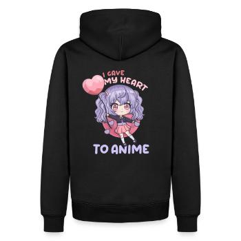 81081666604698766 avant - Sweat à capuche Premium bio Homme - noir - Dos - Nico (187cm)