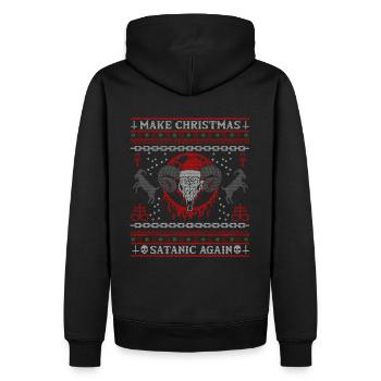 I Pentagramme du diable satanique - Sweat à capuche Premium bio Homme - noir - Dos - Nico (187cm)