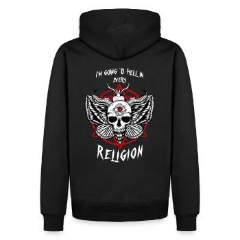 front 30631652950391329 - Männer Premium Bio Hoodie - Schwarz - Hinten - Nico (187cm)