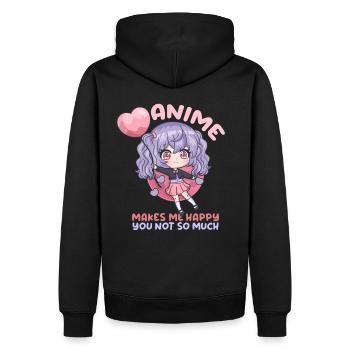 93771666604502626 avant - Sweat à capuche Premium bio Homme - noir - Dos - Nico (187cm)