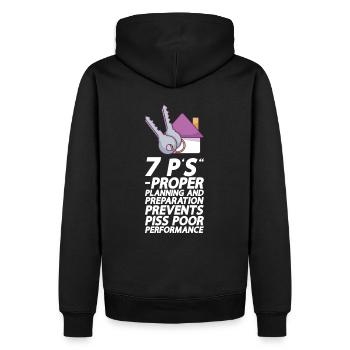 79291607974047901 avant - Sweat à capuche Premium bio Homme - noir - Dos - Nico (187cm)
