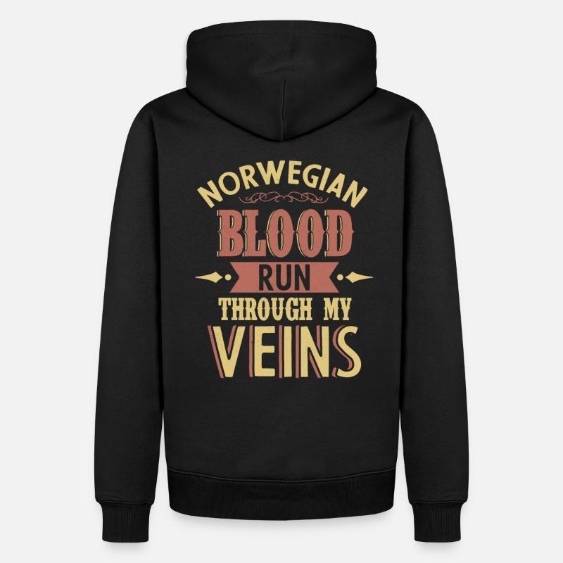 Norvégien - Sweat à capuche Premium bio Homme - noir