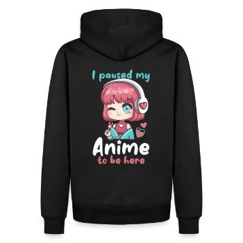 19421669380557989 avant - Sweat à capuche Premium bio Homme - noir - Dos - Nico (187cm)