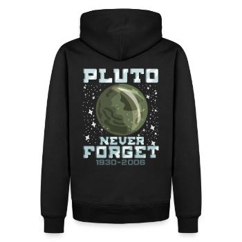 Pluton n’oublie jamais Funny Space Planet Gift - Sweat à capuche Premium bio Homme - noir - Dos - Nico (187cm)