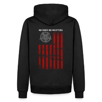 front 10321603191366843 - Männer Premium Bio Hoodie - Schwarz - Hinten - Nico (187cm)