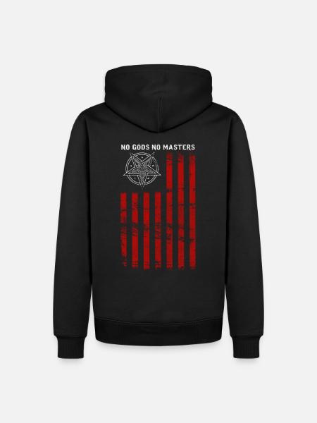 front 10321603191366843 - Männer Premium Bio Hoodie - Schwarz