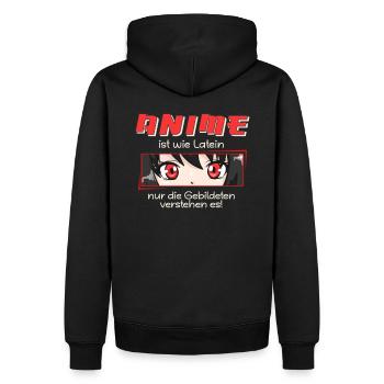 front 37101645460689350 - Männer Premium Bio Hoodie - Schwarz - Hinten - Nico (187cm)