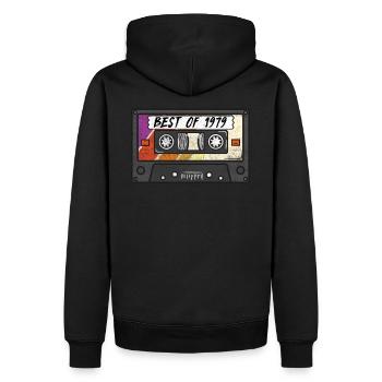 Best Of 1979 Vintage Retro Cassette Cadeau d’anniversaire - Sweat à capuche Premium bio Homme - noir - Dos - Nico (187cm)