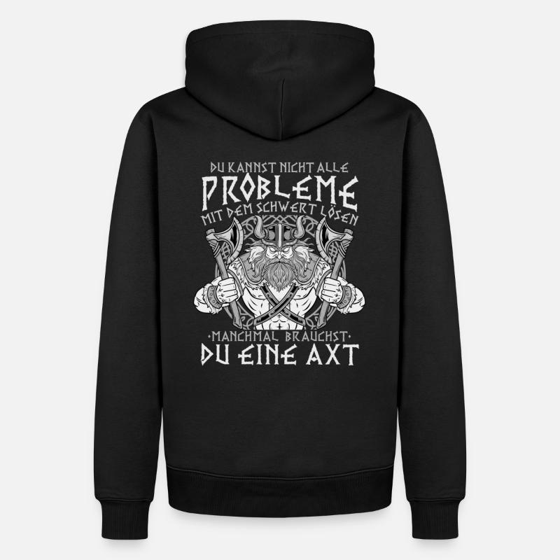 55611602760395856 avant - Sweat à capuche Premium bio Homme - noir