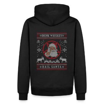 I Pentagramme du diable satanique - Sweat à capuche Premium bio Homme - noir - Dos - Nico (187cm)