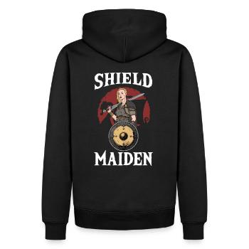 front 95561662293805580 - Männer Premium Bio Hoodie - Schwarz - Hinten - Nico (187cm)