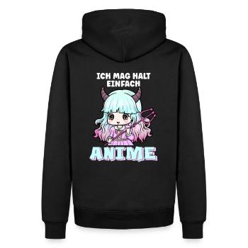 front 36961647183802098 - Männer Premium Bio Hoodie - Schwarz - Hinten - Nico (187cm)