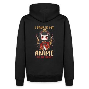 78661666603686619 avant - Sweat à capuche Premium bio Homme - noir - Dos - Nico (187cm)