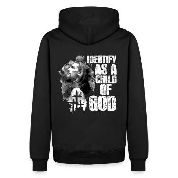 Identifiez-vous comme un enfant de Dieu I Jésus - Sweat à capuche Premium bio Homme - noir - Dos - Nico (187cm)