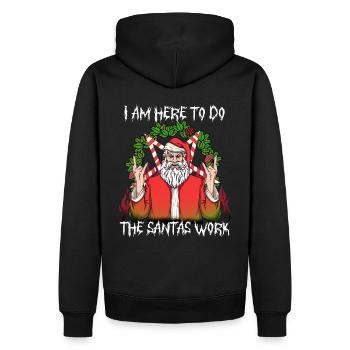 I Satanic Devil Pentagramm - Männer Premium Bio Hoodie - Schwarz - Hinten - Nico (187cm)