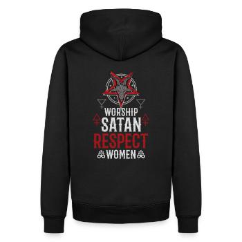 front 28601603213112175 - Männer Premium Bio Hoodie - Schwarz - Hinten - Nico (187cm)