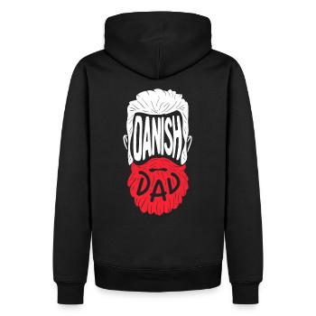 Danish Dad - Männer Premium Bio Hoodie - Schwarz - Hinten - Nico (187cm)