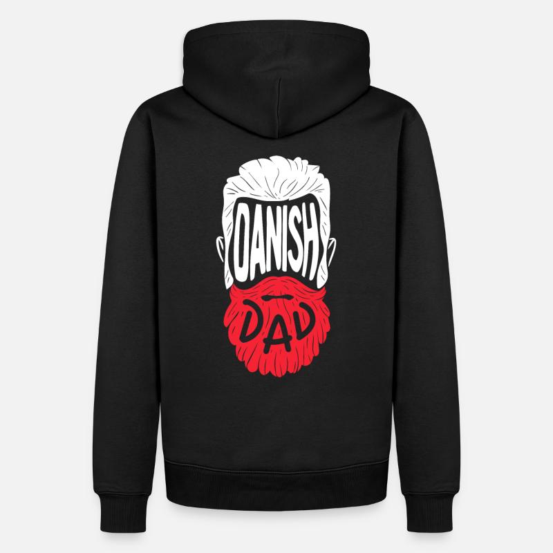 Danish Dad - Männer Premium Bio Hoodie - Schwarz