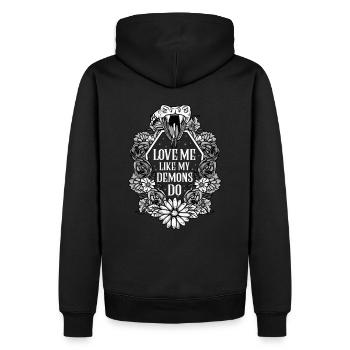 Love Me Like My Demons Do Witchcraft Witch Gift - Männer Premium Bio Hoodie - Schwarz - Hinten - Nico (187cm)