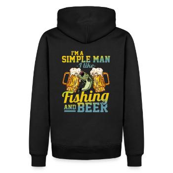 front 45471602773350685 - Männer Premium Bio Hoodie - Schwarz - Hinten - Nico (187cm)