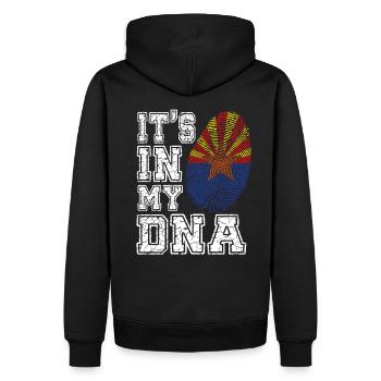 ADN Arizona - Sweat à capuche Premium bio Homme - noir - Dos - Nico (187cm)