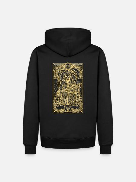 Death I Satanic Tarot Card I Fortune Teller - Männer Premium Bio Hoodie - Schwarz