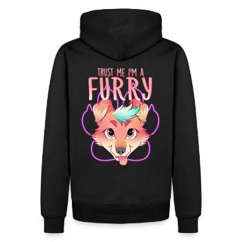 Trust me I'm a Furry I Furries Cosplay Fandom - Men’s Premium Organic Hoodie - black - Back - Nico (187cm)