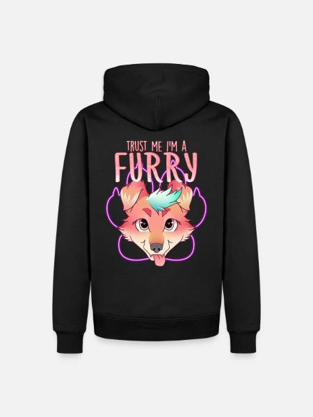 Trust me I'm a Furry I Furries Cosplay Fandom - Männer Premium Bio Hoodie - Schwarz