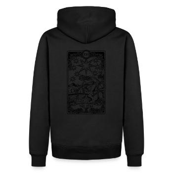 L’étoile I carte de Tarot gothique je diseuse de bonne aventure - Sweat à capuche Premium bio Homme - noir - Dos - Nico (187cm)