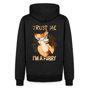 Croyez-moi, je suis un furry I Furries Cosplay Fandom - Sweat à capuche Premium bio Homme - noir - Dos - Nico (187cm)