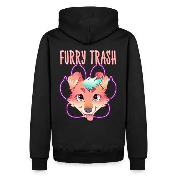 Furry Trash I Furries Convention I Anime Cosplay - Men’s Premium Organic Hoodie - black - Back - Nico (187cm)