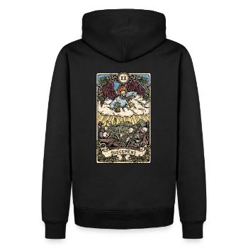 Jugement I Goth Tarot carte je diseuse de bonne aventure - Sweat à capuche Premium bio Homme - noir - Dos - Nico (187cm)